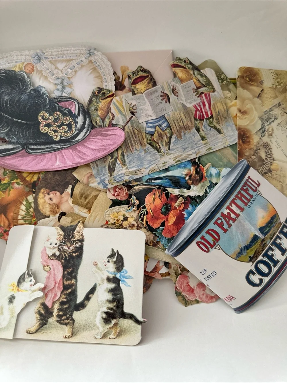 BOX Punch Studio lot OF 128 Victorian Style Die-Cut Mini Note Card's